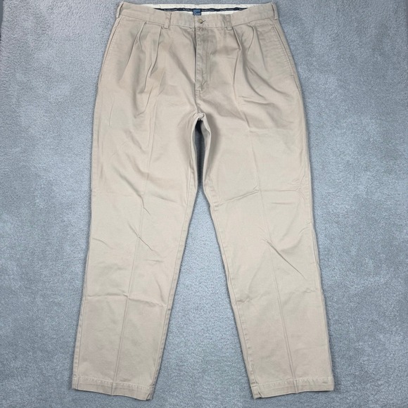 Polo Ralph Lauren Other - Polo Ralph Lauren Andrew Pant Mens 38x32 Tan Khaki Double Pleated Cotton Chinos